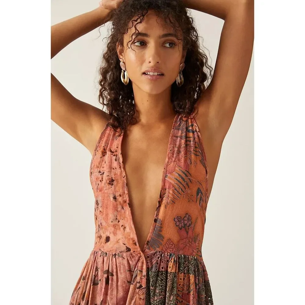 Anthropologie Mes Demoiselles Floral Eyelet Maxi Dress - Picture 2 of 8